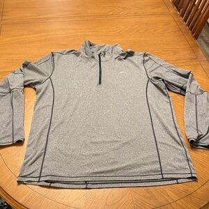 Brooks Men’s Heather Gray Quarter-Zip Pullover XXL
